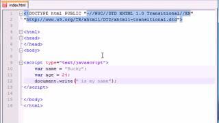 Beginner JavaScript Tutorial 5 Using Variables with Strings low