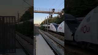 Croisement TGV PBA/PBKA Eurostar ex Thalys et TGV Duplex Tallon/POS InOui gare de Garges - Sarcelles