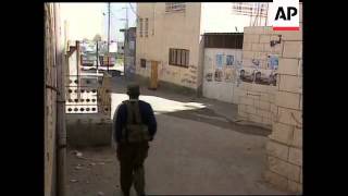 Scene after withdrawal of Israeli troops from refugee camp