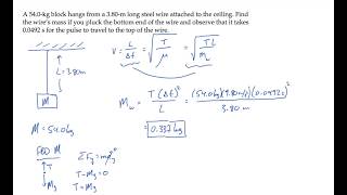 Waves: Transverse Waves on a String. Level 2, Example 1