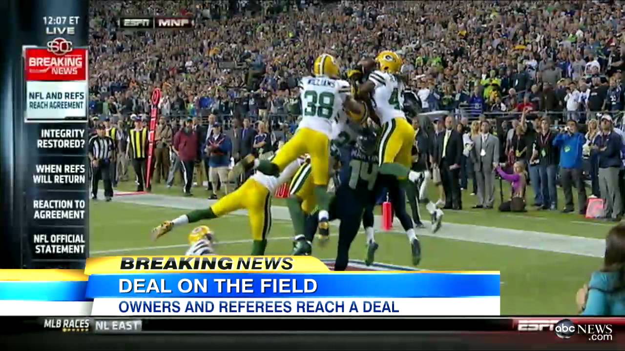 NFL, Referee Union Reach Deal, End Lock Out; Green Bay Packers-Seattle ...