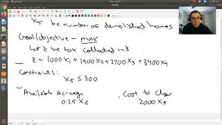 Linear Programming (Urban Renewal Model) Example