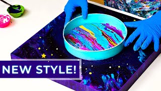 🚀 Create NEW Planet, Space, and Falling Stars with Me ~ Acrylic Pouring TIPS! ~ Abstract Fluid Art