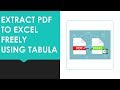 Extract Data from PDF to Excel Freely Using Tabula
