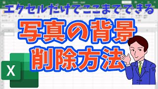 【Excel】挿入した写真の背景を透明にする方法【消えます】