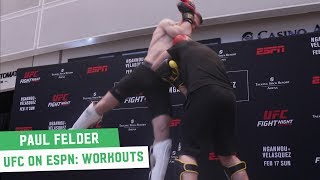 Paul Felder shows off hand speed and combinations at UFC on ESPN 1 Open Workouts