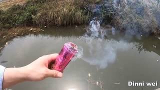 Firecrackers explode water. Which is louder and more powerful, underwater or on water?