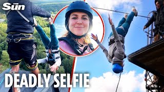 Mum FALLS 290ft to death moments after crazy upside down bungee jump