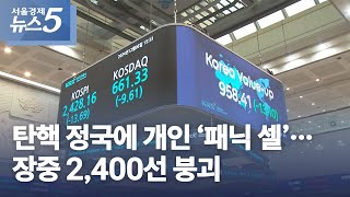 탄핵 정국에 개인 ‘패닉 셀’…장중 2,400선 붕괴