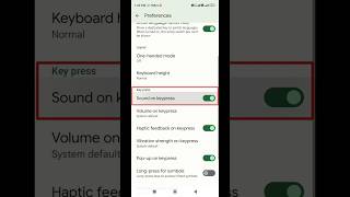 How to ON/OFF Keyboard Sound | Keyboard Setting #shorts