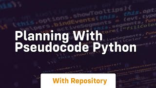 Planning with pseudocode python