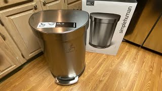 Simple Human Trash Can Stainless Steel 60L or 15.9 Gallon