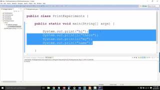 Intro Java - Print statements