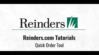 Tutorial Video - Quick Order Tool
