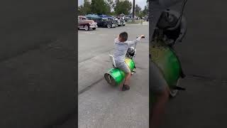 Little Lowrider bike and barrel chopper