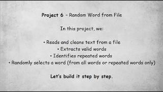 Random Word Generator from File | Python Basics (Project 6)