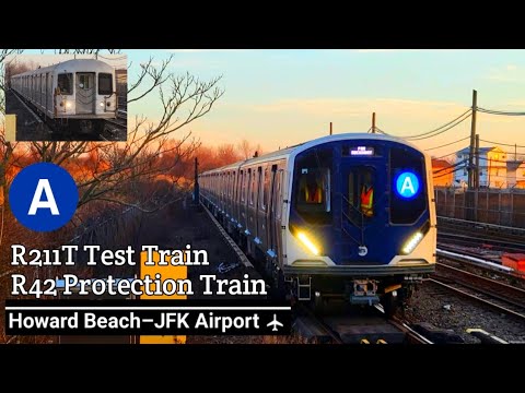 IND Rockaway Line: (A) Action @Howard Beach-JFK Airport + R211T Test ...