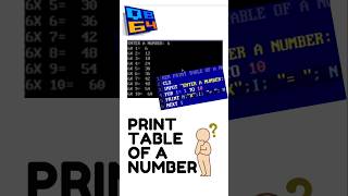 Write a qbasic program to print multiplication table of any number