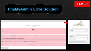 How To Solve PhpMyAdmin Access Denied Error Solution | [Xampp MySql Error]