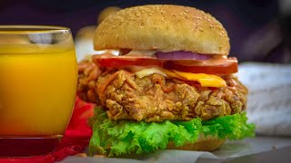How to make KFC Burger | KFC Chicken Burger Recipe