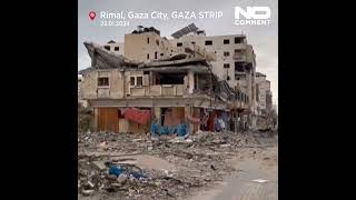 Little remains of many streets in Rimal, a western neighbourhood of Gaza City