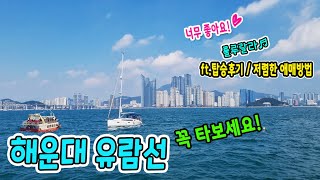 해운대 유람선은 꼭 타보세요!! 요트보다 매력 있어요🚢 ^^  /부산여행