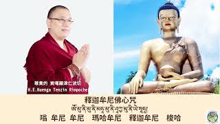 尊貴的 貢噶顛津仁波切H. E. Kuenga Tenzin Rinpoche唸誦釋迦牟尼佛心咒