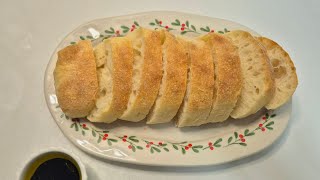 Homemade No-knead ciabatta