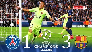 PSG 3-1 Barcelona UCL Quarter Final 2015 Extended Highlight Full HD 1080i 