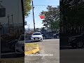 hyundai police car caught in sparti blocking off roads for school parade training sparti greece