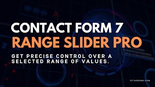 Range Slider Pro for Contact Form 7 | Advanced & Customizable Sliding Control