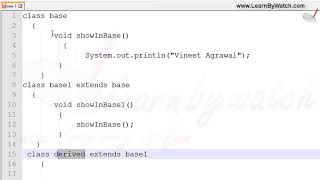 Multilevel Inheritance in JAVA (example1) | Learn JAVA with Practical Examples | Vineet Agrawal