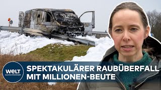 SPEKTAKULÄRER RAUBÜBERFALL: Räuber erbeuten Millionenbetrag bei Überfall auf Geldtransporter