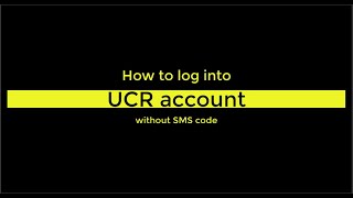 How to Connect to login into UCR
