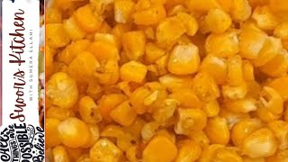 Masala Corn 🌽 Recipe by Suoor's Kitchen | ابلے ہوئے مصالحہ بھٹا