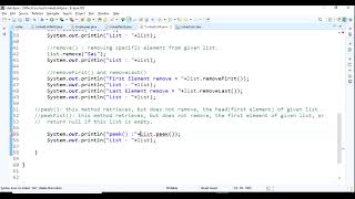 6) JAVA LinkedList example with methods