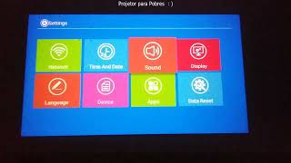 Polaring P2 - Mostrando o Menu Do Sistema Android Do Projetor