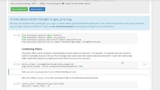 Quantopian Pipeline Lesson 6: Combining Filters