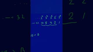 how to convert a decimal number to binary value|| only in few seconds 🔥👏#shorts#mathisfun