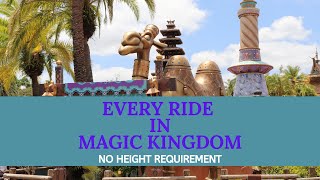 Every Ride in Magic Kingdom with No Height Requirement