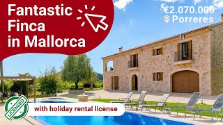 Fantastic Traditional #Finca in Porreres, #Mallorca with holiday rental license