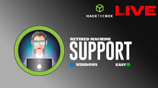 Support - HackTheBox (LIVE HACKING) Part 2