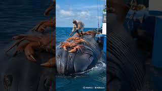 A kind old fisherman saved a huge black whale 🐳 from being killed into large crab 🦀