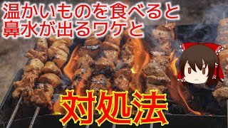 熱いものを食べると鼻水が出てしまう理由と対処法！【ゆっくり】