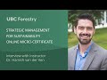 Strategic Management for Sustainability - UBC Forestry Online Micro-Certificate