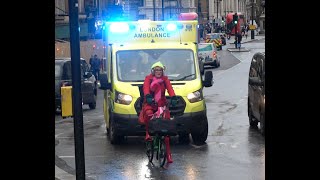 *CYCLIST BLOCKS AMBULANCE* London Ambulance responding