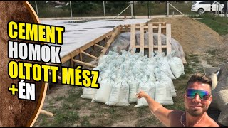 052. HÁZ ÉPÍTŐ ANYAGOK OLCSÓN - CEMENT HOMOK OLTOTT MÉSZ DEPÓZÁSA SZÁLLÍTÁSA ELŐKÉSZÍTÉSE FALAZÁSHOZ