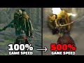 Elden Ring, but every time I die the game gets 10% faster