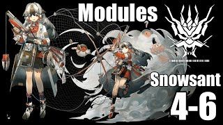 【明日方舟】専用モジュール獲得任務：スノーズント クリア参考例 4-6/Modules Snowsant 4-6