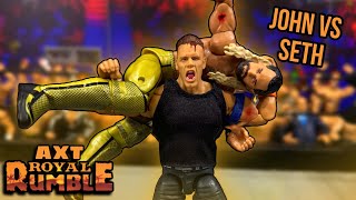 John Cena vs Seth Rollins Action Figure Match! Royal Rumble!